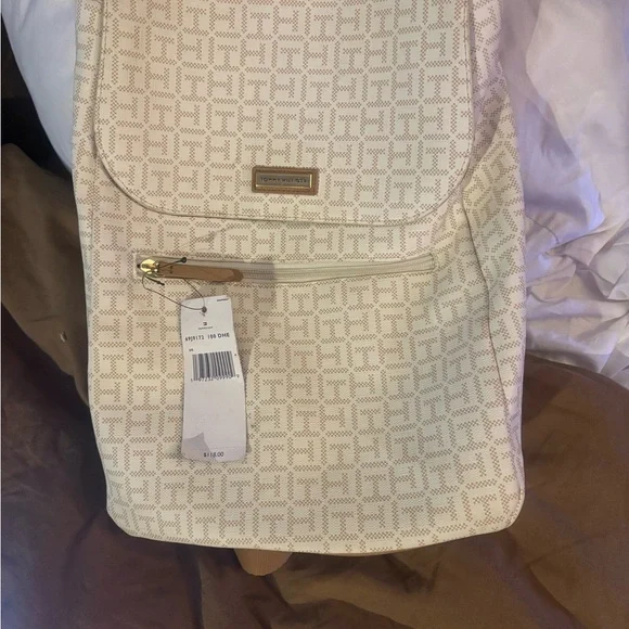 Tommy Hilfiger | Bags | Tommy Hilfiger Cream Backpack | Poshmark display picture 3